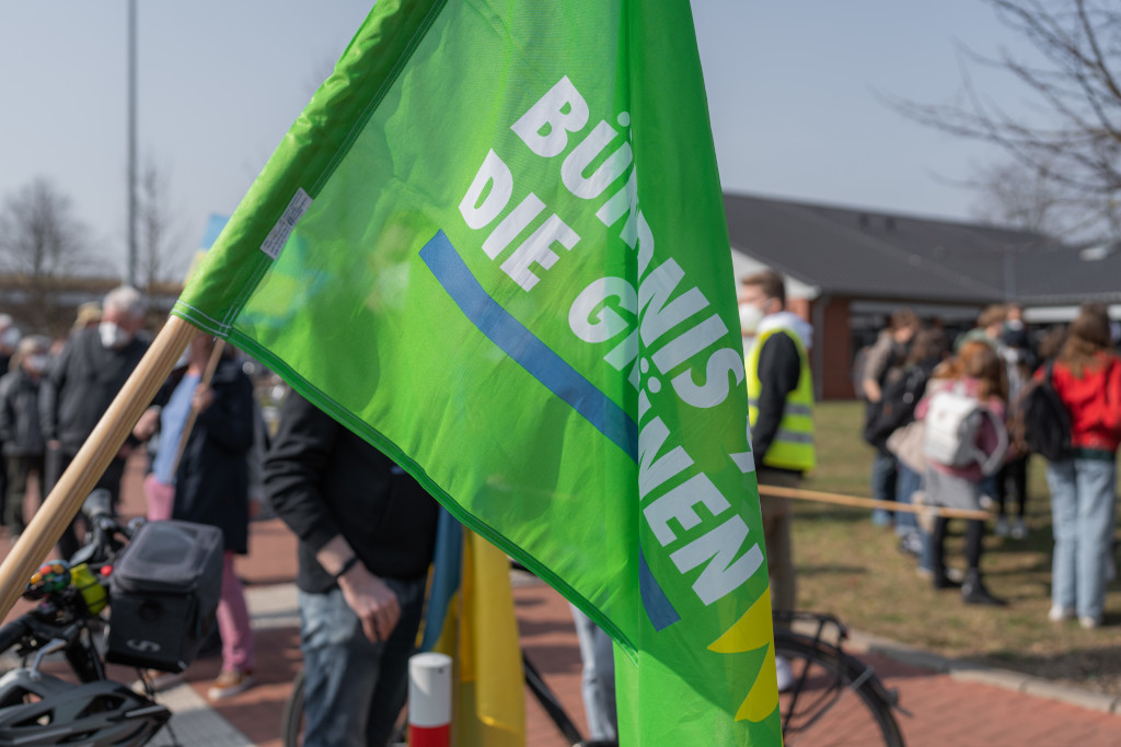 Fahne von Bündnis 90/Die Grünen